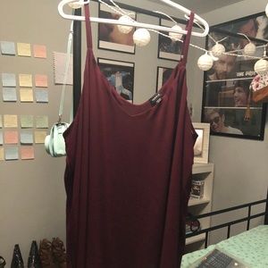 Burgandy Double Layer Chiffon Swing Cam